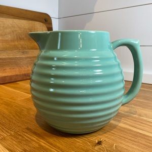 Over and Back Yellow Ware Pitcher